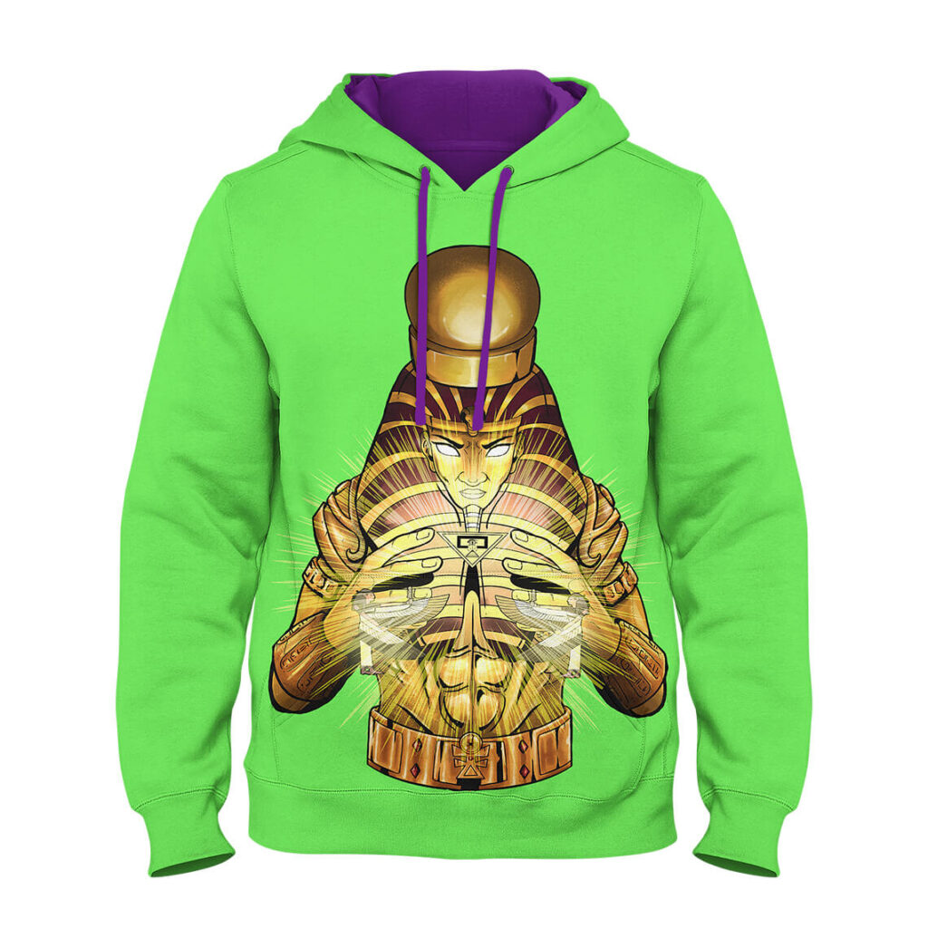 Pharaoh Hoodie &ndash; Lime Green & Magenta Magic
